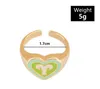 Star Zodiac Sign Band Ring Candy Color Copper Material Double Love Heart 12 Constellation Rings for Women Girls Fashion Bijoux