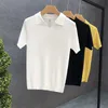 Mens T-shirts Summer 2022 V Collar T-shirt Kort ärm Korean Casual Pure Color Top Trend White T Shirt Men Tactical Strange Yellowmens