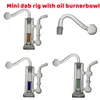 Mini Glass Oil Burner Bong Hookah set Water Pipes with Thick Pyrex Clear Heady Recycler Dab Rig Hand Bongs for Smoking