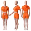Designer New Womens Tracksuits Hoodies Two Piece Shorts Set Short Sleeve Zipper Cardigan Shorts Jogger Suit Sportswear