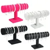 Single Tier Velvet Bracelet Chain Watch T Bar Rack Jewelry Hard Display Stand Holder Organizer High QualityDisplay 220617