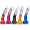 22 cm Realistischer Dildo Leistungsstarker Saugnapf Spiele für Erwachsene Riesiger Penis Großer Schwanz Weibliches Masturbationsgerät Erotische Sexspielzeuge für Paare 220725