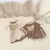 Ensembles de vêtements bébé mignon dessin animé ours garçons vêtements ensemble été enfants chemise à manches courtes pantalon costume coton enfant en bas âge T-shirt salopette vêtements