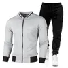 Men's Tracksuits Men's Sports Sports Solid Color Zipper Jaqueta Tirada Corda Ponta de lápis Brial Sportmenwearmen's