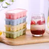 8 Grids Ice Cube Mould Home Bar Ices Tray with Lids Easy Release Flexible Cocktail Stackable Trays with Covers