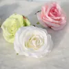 30 Uds 12cm cabezas de rosas artificiales de seda flor decorativa para fiesta decoración boda pared rosas ramo blanco rosa champán