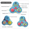 2pcs Rotation Magic Beans Cube Fingertip Fidget Toys Enfants Adultes Soulagement Du Stress Spin Bead Puzzles Enfants Education Intelligence Jeu 220318