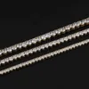 Hip Hop Gold Silver 3mm 4mm 5mm Cubic Zircon Women Men Tennis Chain Necklace 1 Row Iced Out Chains Jewelry