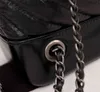 CC Bags Luxury Brand design 8118 Letter plaid Backpack woman's V Shaped Shoulder Chain bag lambskin vintage handbag Calfskin Leather messeng