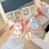 New Style Cute Angeleye Rainbow Duck-Stands Case لـ iPhone 13Promax 12 11 7/8p XR Shell