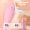 Artículos de belleza Consolador telescópico Vibrador Masturbación femenina Punto G Estimulador de la vagina Usable Vibrador Kegel Ball Coño juguetes sexy para mujeres