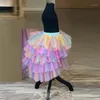 rainbow ruffle rok