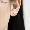 Thaya White Cherry S925 Silver Earrings Flower Round Cuff Earrings for Elegant Fine Jewelry2207129500046
