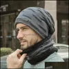 Beanie/Skull Caps Men Autumn and Winter Plus Veet Thick Warm Sticke Hats European American Woolen Hat Outdoor 20211231 T2 Drop Deli DHRPV