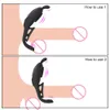 Telecomando Eiaculazione ritardata maschile 2 in 1 Anello vibrante del pene G-Spot Stimolazione del clitoride 9 Articoli di bellezza di frequenza