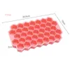 Premium Ice Cube Trays Silicone Baking Moulds with Sealing Lid Reusable Safe Hexagonal Cube Molds for Chilled Drinks Whiskey Cocktail Food