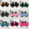 Kids Fur Slippers Girl Fluffy Faux Raccoon Slides ry Home Floor Flip Flops Children Summer Shoes Girls Sandals CSH953 220618