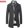 Fgkks Men Wool Blend Coat Winter New Men S Casual Wild Wild sobretudo marca de qualidade Male macho color liol casaco Enviar lenço LJ201110