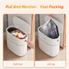 15L Trash Can Automatic Drawstring Packing Household Kitchen Bathroom Waste Storage bucket Garbage Bin Trash Can with Lid 220408