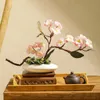 Vases Japanese Zen Creative FFat Oval Vase Flower Art Set Tea Room Living Soft Decoration OrnamentsVases