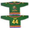 Ceuf Hockey Jersey Hockey Suit Game Vintage Jersey Duckling 96 99 66 44 33 21 Kaczka kreskówka Bawełniana T-shirt z długim rękawem