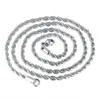 Kedjor 5st rostfritt stål guldpläterat vridningsrep kedja halsband 3mm bredd charm halsband för diyjewelry gör fynd 60cmchains