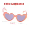 Lunettes de soleil cœur de pêche, fournitures de plage, protection UV, accessoires pour enfants et adultes BY1743