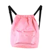 Outdoor Dry Wet Swimming Bag Pull Rope Zipper Pouch Backpack Portable Swimsuit Drawstring Storage Bag Waterproof Gym Rucksack Fitness Sports Gymtas B8008