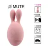 2 in 1 Rabbit Vibrators Nipple Vagina Massage Clitoris Stimulator Female Masturbator Powerful Tongue Licking Vibrator