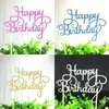 Ankomst cupcake cake topper Happy Birthday Flags Kids Party Baking Decoration Diy Decor Supplies Y200618