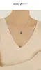 New Sterling Silver Malachite Elegant Small Necklace Womens Advanced Clavicleglai