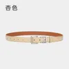 Belts Full Grain Cow Leather Waist Belt Office Ladies Brand Design Genuine Pants Fashion Metal Buckle Cowskin StrapBelts