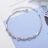 Braceletas Charmets Sell Silver Color Rendy Sweet Style Fashion Fashion Cadena vinculada para mujeres Girl Bangle Jewelry Pulseiracharm