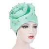 Big Flower Cotton Women Hijabs Islamic Scarf Scarves Lady Hat India Cap Muslim Turban Hats Beanie Hat Hair Accessories