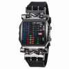 Wristwatches 2022 Women Men Binary Watch Date Square Dial Casual Sport Plastic Band Watches Reloj Binario LED Digital