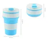 350ML Silicone PP Folding Cup Collapsible Mug With Cover Coffee Travel Outdoors Portable Water Drinking Tea Cups Multi-function