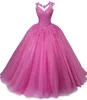 Off Shoulder Prom Ball Gown Lace Quinceanera Dresses 2022 Sweet 16 Appliques Princess Long Party GownsVestidos De 15 Anos