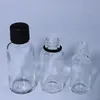 5-100 ml zwarte deksel glas essentie lotion fles met schroefdop lege glazen flesitio's diy cosmetische container yf0076