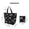Evening Bags WHEREISART 3D Women Suitcase Organizer Greyhound Black Dog Pattern Family Tavel Oganizer Sorage Bas One Shoulder Clothes Shoe