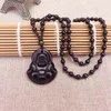 Hängsmycke Halsband Svart Grön Buddha Kvinnor Amulet Kinesisk stil Maitreya Halsband Smycken Drop