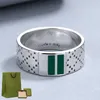 Anillos de marca para mujer, hombre, anillo de corazón, esmalte, diseñador, anillos unisex, aro, joyería de moda con Box285l