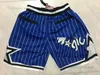 Top Quality Team Basketball Shorts Just Don Retro Hot Short Sports Wear JUSTDON With Pocket Zipper Sweatpants Pant Black Blue Purple White Stitched Size S-XXL