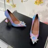 Scarpe da design Dress per donne Amina Muaddi di alta qualità Fashi