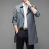 Thosine Brand Spring Autumn Men Long Trench Coats Superior Quality Man Fashion Outterkläder Jackor Smart Casual Plus Size 6XL L220725