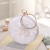 Evening Bags Chinese Vintage Lace Appliques Circular Bag Women Metal Ring Tote Elegant European Wedding Party Clutches Shoulder BagEvening