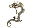 Dragon Ear Clip Vintage Punk Jewelry Akcesoria Kolczyki dla kobiet i mężczyzn Clip na kolczykach Boucle Oreille Femme Party GC1177