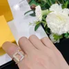 Верхние женщины роскошь дизайнерские кольца Diamond F Ring Engagements для женских дизайнеров кольца дизайнеры кольца ювелирные изделия мужские золотые кольцо оптом G2204251Z