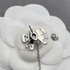 Designer Bow Tie Earring Stud för Womens Pearl Tassel Earring Fashion Diamonds örhängen Pandant Mens smycken Gift Luxury Hoop Earring 2206272d
