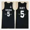 SjZl98 # 5 Trevon Bluiett Xavier Colleg Retro Throwback Stitched Brodery Basketball Jerseys Anpassa något antal antal och spelarnamn