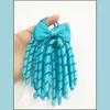 Accesorios para el cabello Bebé Niños Maternidad Scrunchies Mujeres Niñas Cintas rizadas Serpentinas Cintas para el cabello Cuerda elástica Ponytai Dhbht